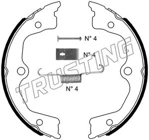 Brake Shoe Set, parking brake (044.030K)
