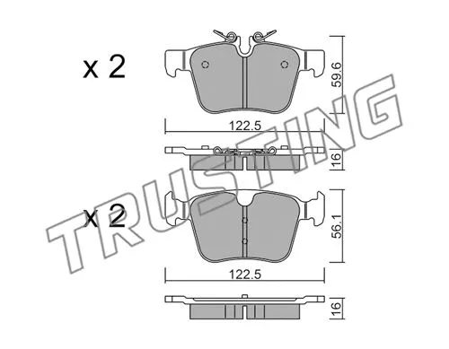 Brake Pad Set, disc brake (1122.0)