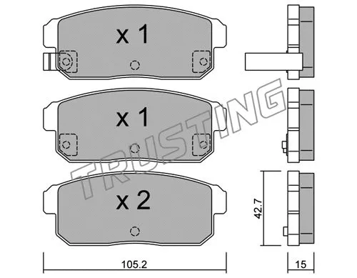 Brake Pad Set, disc brake (749.0)