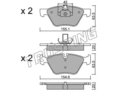 Brake Pad Set, disc brake (573.3)