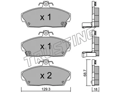 Brake Pad Set, disc brake (177.0)