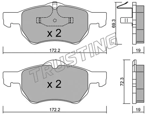 Brake Pad Set, disc brake (539.0)