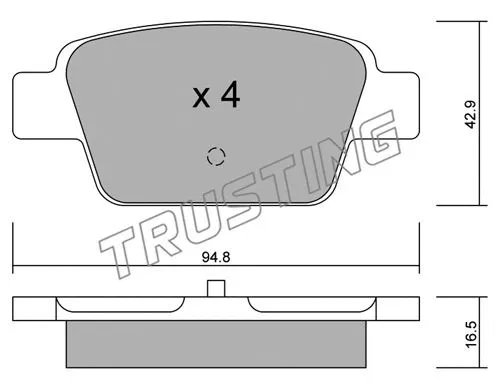 Brake Pad Set, disc brake (332.0)