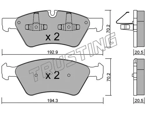 Brake Pad Set, disc brake (686.0)