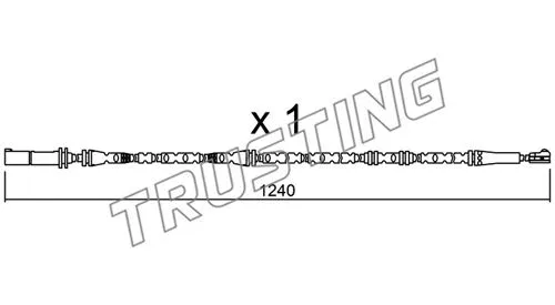 Warning Contact, brake pad wear (SU.288)