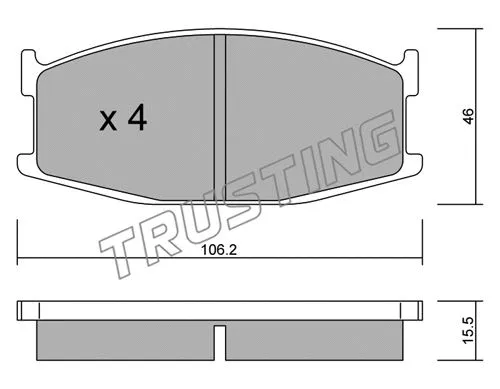 Brake Pad Set, disc brake (484.0)