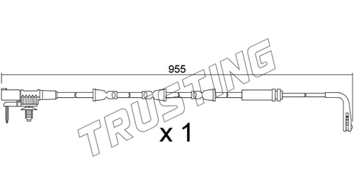 Warning Contact, brake pad wear (SU.396)