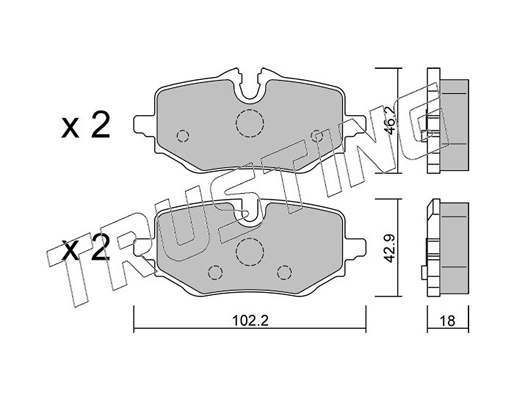 Brake Pad Set, disc brake (1368.0)