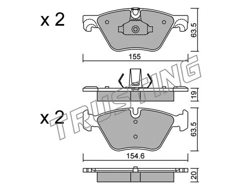 Brake Pad Set, disc brake (935.0)