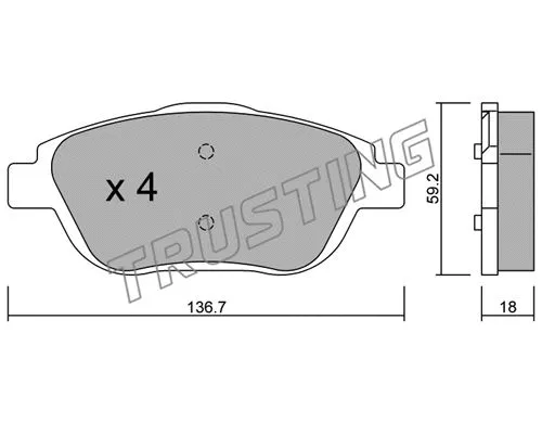 Brake Pad Set, disc brake (869.0)