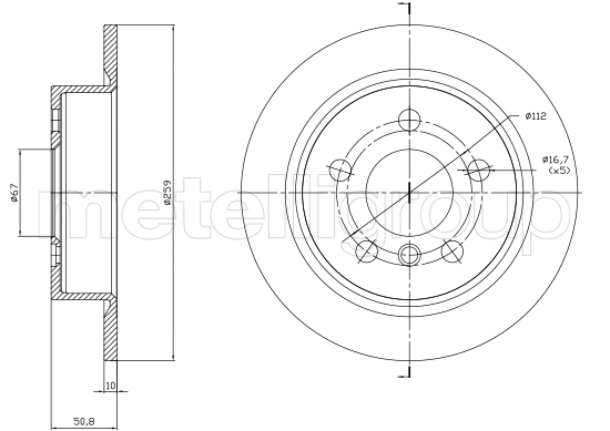 Brake Disc (DF1771)