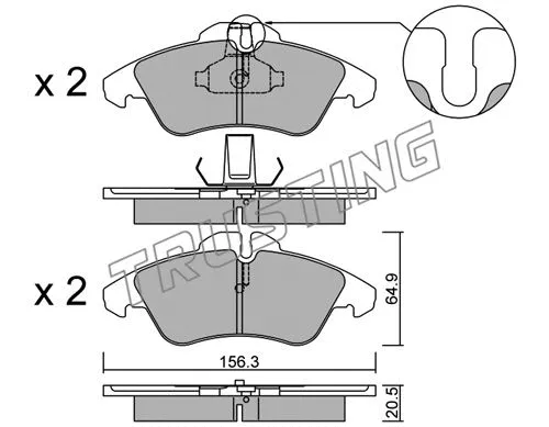 Brake Pad Set, disc brake (265.0)