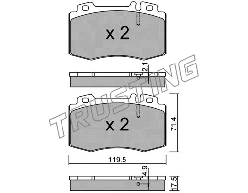 Brake Pad Set, disc brake (579.5)