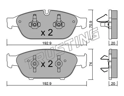Brake Pad Set, disc brake (969.0)