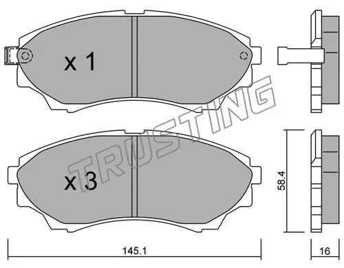 Brake Pad Set, disc brake (626.0)
