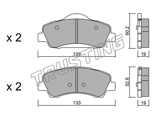 Brake Pad Set, disc brake (998.0)