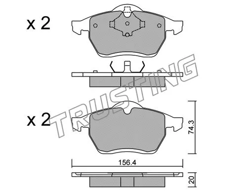 Brake Pad Set, disc brake (288.0)