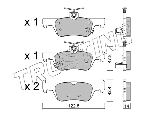 Brake Pad Set, disc brake (1364.0)