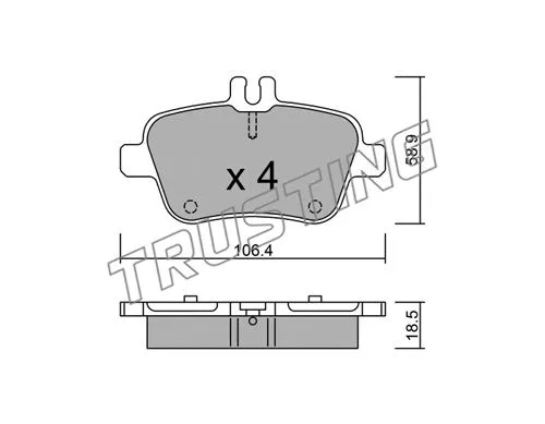 Brake Pad Set, disc brake (982.0)