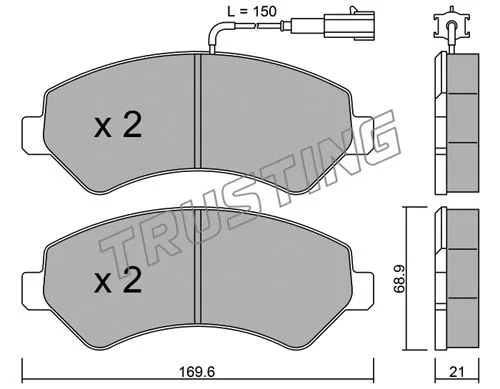 Brake Pad Set, disc brake (725.2)