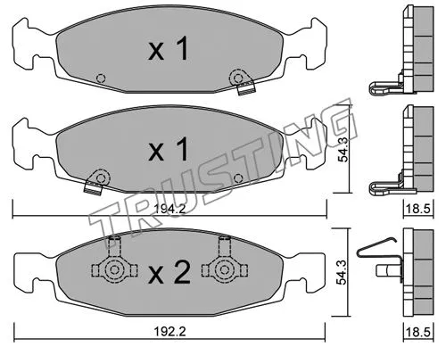 Brake Pad Set, disc brake (541.0)