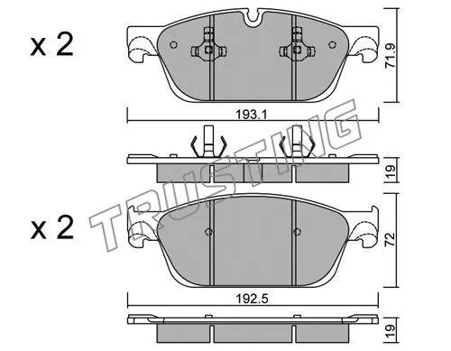 Brake Pad Set, disc brake (983.0)
