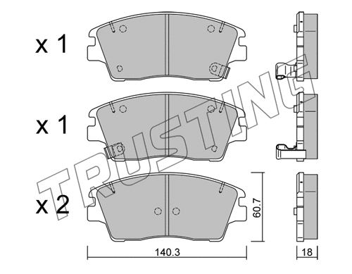 Brake Pad Set, disc brake (1164.0)