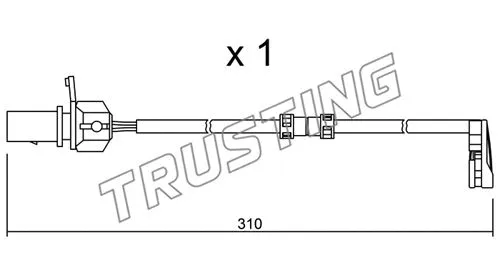 Warning Contact, brake pad wear (SU.290)