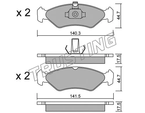 Brake Pad Set, disc brake (090.0)