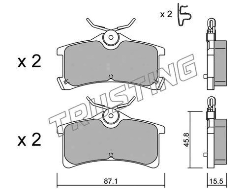 Brake Pad Set, disc brake (465.0)