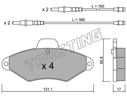 Brake Pad Set, disc brake (146.0)