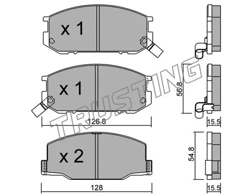 Brake Pad Set, disc brake (440.0)