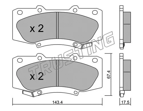 Brake Pad Set, disc brake (953.0)