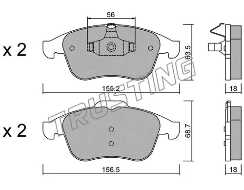 Brake Pad Set, disc brake (819.1)