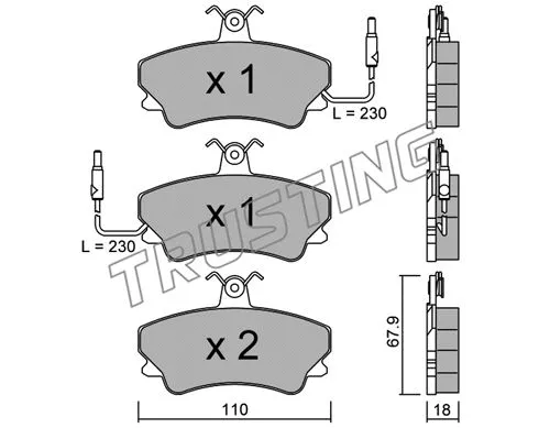 Brake Pad Set, disc brake (071.0)