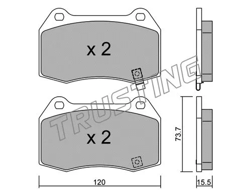 Brake Pad Set, disc brake (754.0)