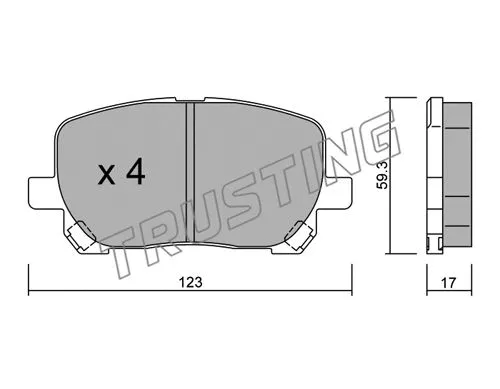 Brake Pad Set, disc brake (442.0)