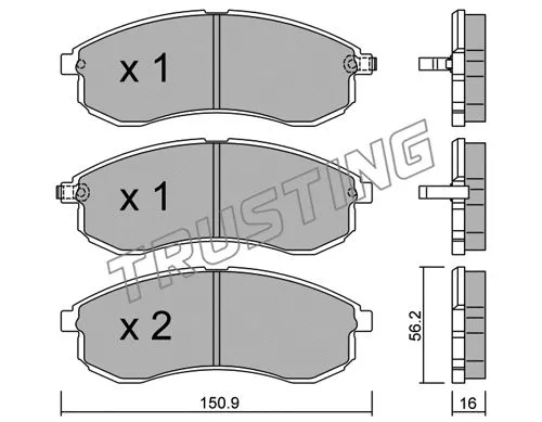 Brake Pad Set, disc brake (498.0)