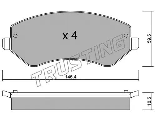 Brake Pad Set, disc brake (540.0)