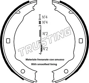 Brake Shoe Set, parking brake (079.193K)