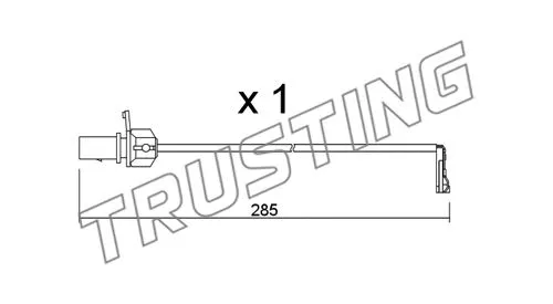 Warning Contact, brake pad wear (SU.345)