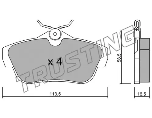 Brake Pad Set, disc brake (728.0)