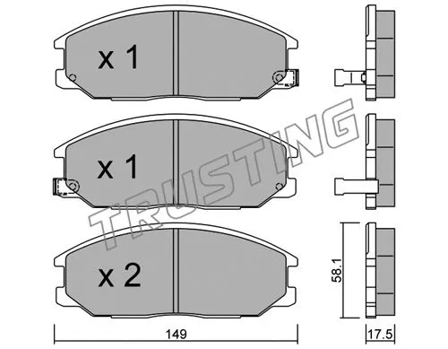 Brake Pad Set, disc brake (648.0)