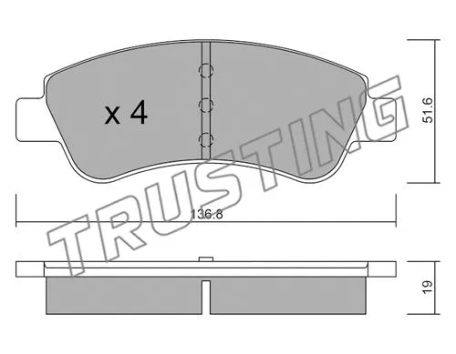 Brake Pad Set, disc brake (336.0)