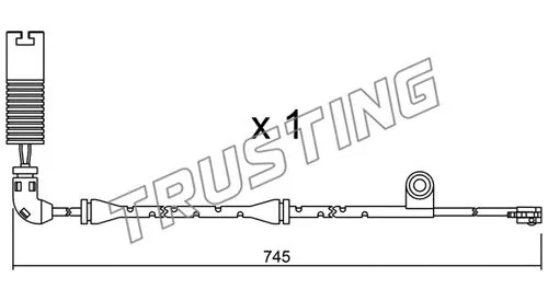 Warning Contact, brake pad wear (SU.326)