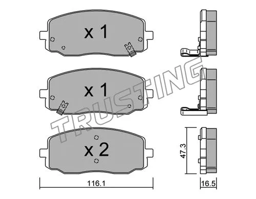 Brake Pad Set, disc brake (645.0)