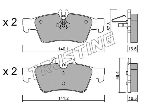 Brake Pad Set, disc brake (584.0)