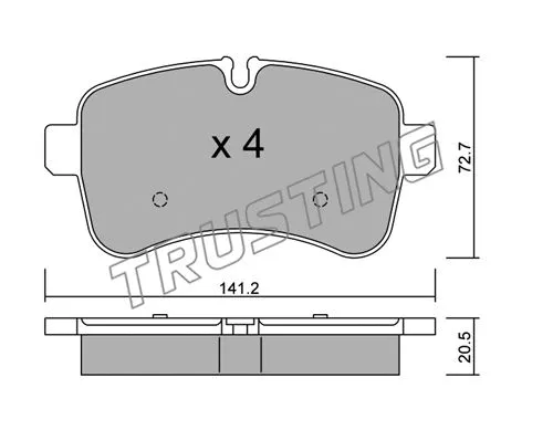 Brake Pad Set, disc brake (727.0)