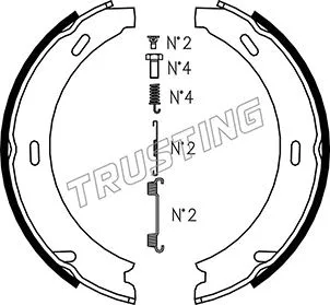 Brake Shoe Set, parking brake (052.117K)