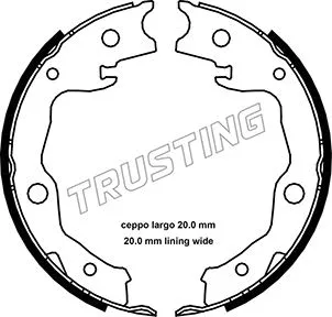 Brake Shoe Set, parking brake (115.322)